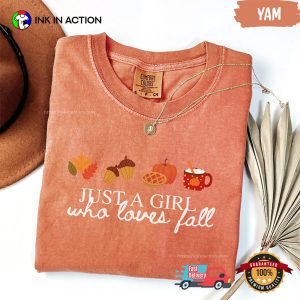 Just A Girl Who Loves Fall Comfort Colors Shirt