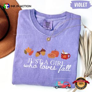 Just A Girl Who Loves Fall Comfort Colors Shirt