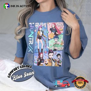 Kpop Demon Hunters Huntrix Graphic Comfort Colors Shirt 5