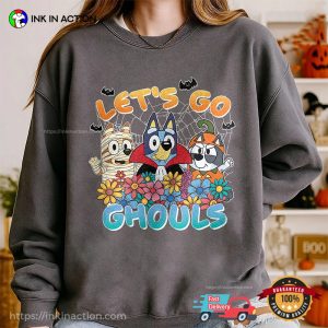 Lets Go Ghouls Bluey Friends Comfort Colors Tee 2