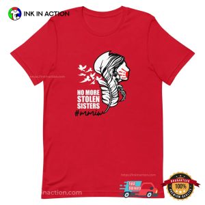 MMIW No More Stolen Sisters Feather T-shirt