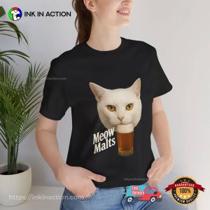 Meow Malts Funny Cat Beer T-Shirt