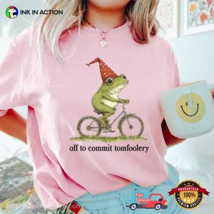 Off To Commit Tomfoolery Wizard Frog Comfort Colors T-shirt Off To Commit Tomfoolery Wizard Frog Comfort Colors T-shirt