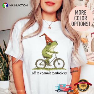 Off To Commit Tomfoolery Wizard Frog Comfort Colors T shirt 3