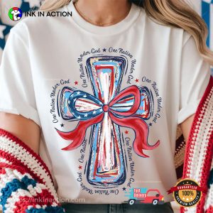 One Nation Under God Coquette Bow T-shirt