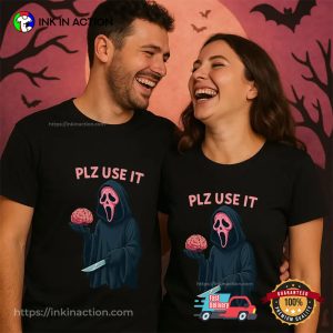 PLZ USE IT Funny Spooky Graphic T-shirt PLZ USE IT Funny Spooky Graphic T-shirt