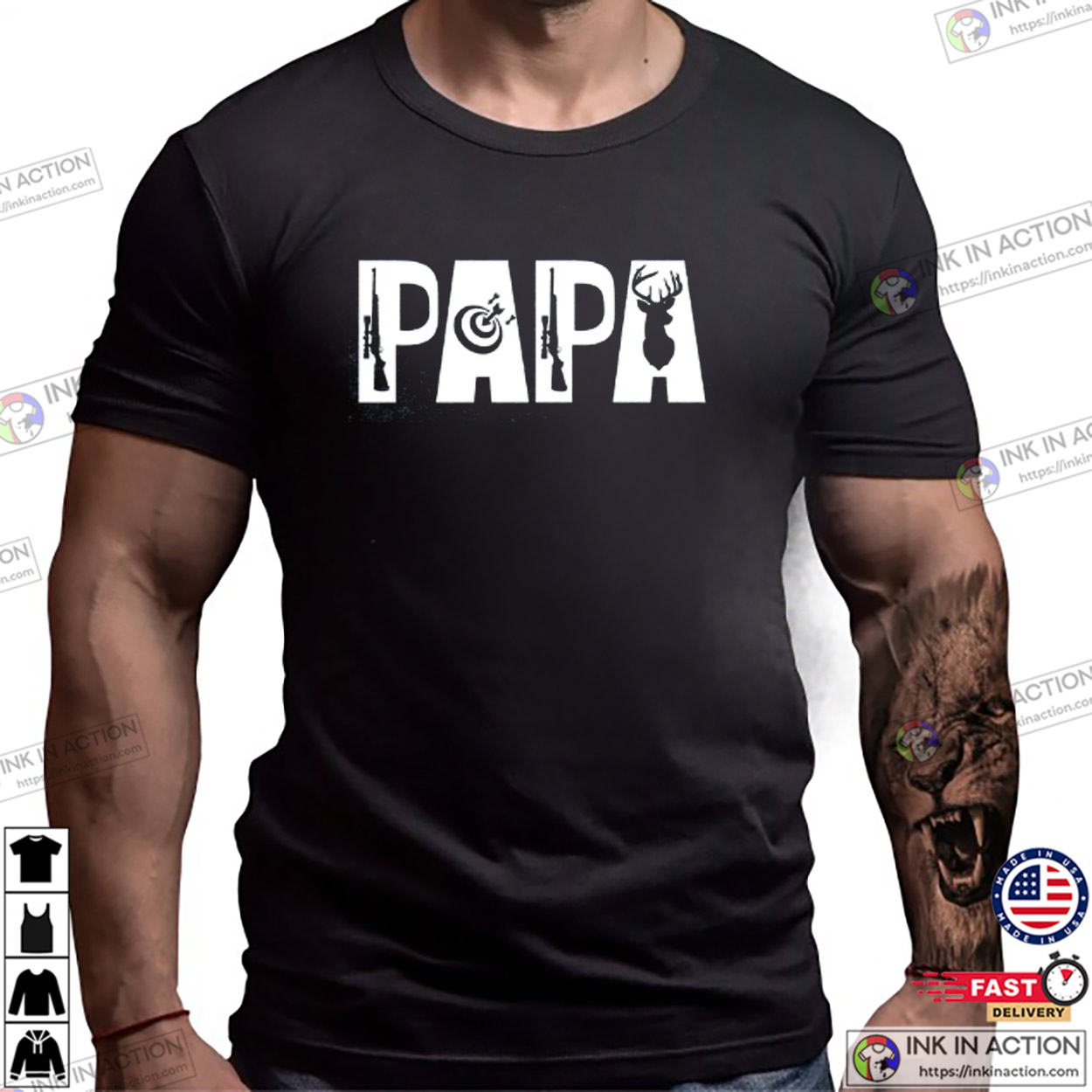 Papa The Hunter Happy Deer Hunting Season Day Shirt Papa The Hunter Happy Deer Hunting Season Day Shirt