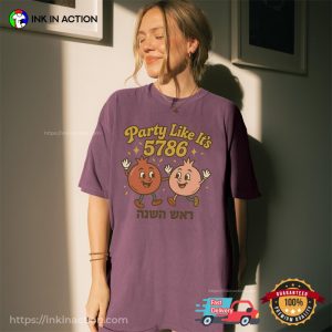 Party Like It's 5786 rosh hashanah greeting Comfort Colors T shirt 1