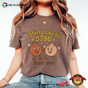 Party Like It’s 5786 Rosh Hashanah Greeting Comfort Colors T-shirt Party Like It’s 5786 Rosh Hashanah Greeting Comfort Colors T-shirt