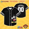 Personalized Disney Mickey Mouse Classic Black Baseball Jersey
