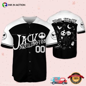 Personalized Disney The Nightmare Jack Skellington Baseball Jersey