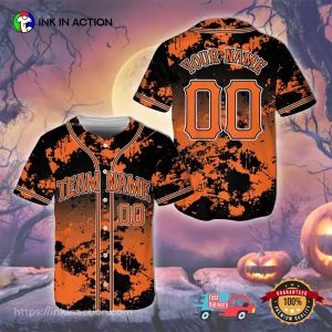 Personalized Trick or Treat Halloween Baseball Jersey