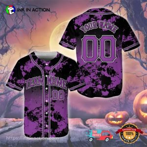 Personalized Trick or Treat Halloween Baseball Jersey 3