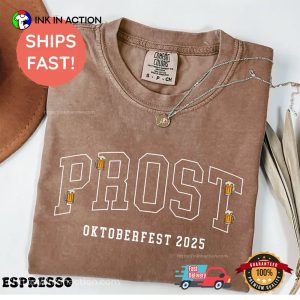 Prost Oktoberfest 2025 Drinking Beer Comfort Colors Shirt 3