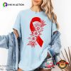 Red Ribbon Heart Disease Awareness Comfort Colors Shirt