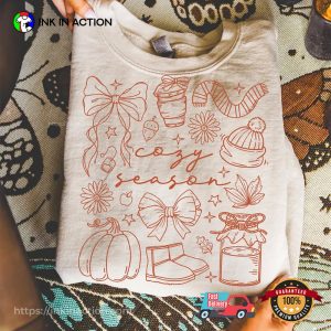 Retro Cozy Season Autumn Season T shirt 2