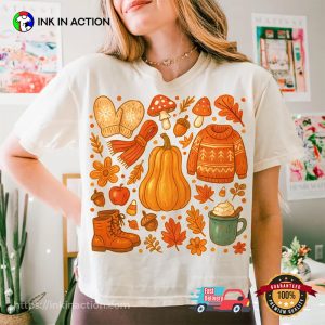 Retro Fall Vibes Pumpkin Autumn T-shirt