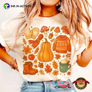 Retro Fall Vibes Pumpkin Autumn T shirt 4
