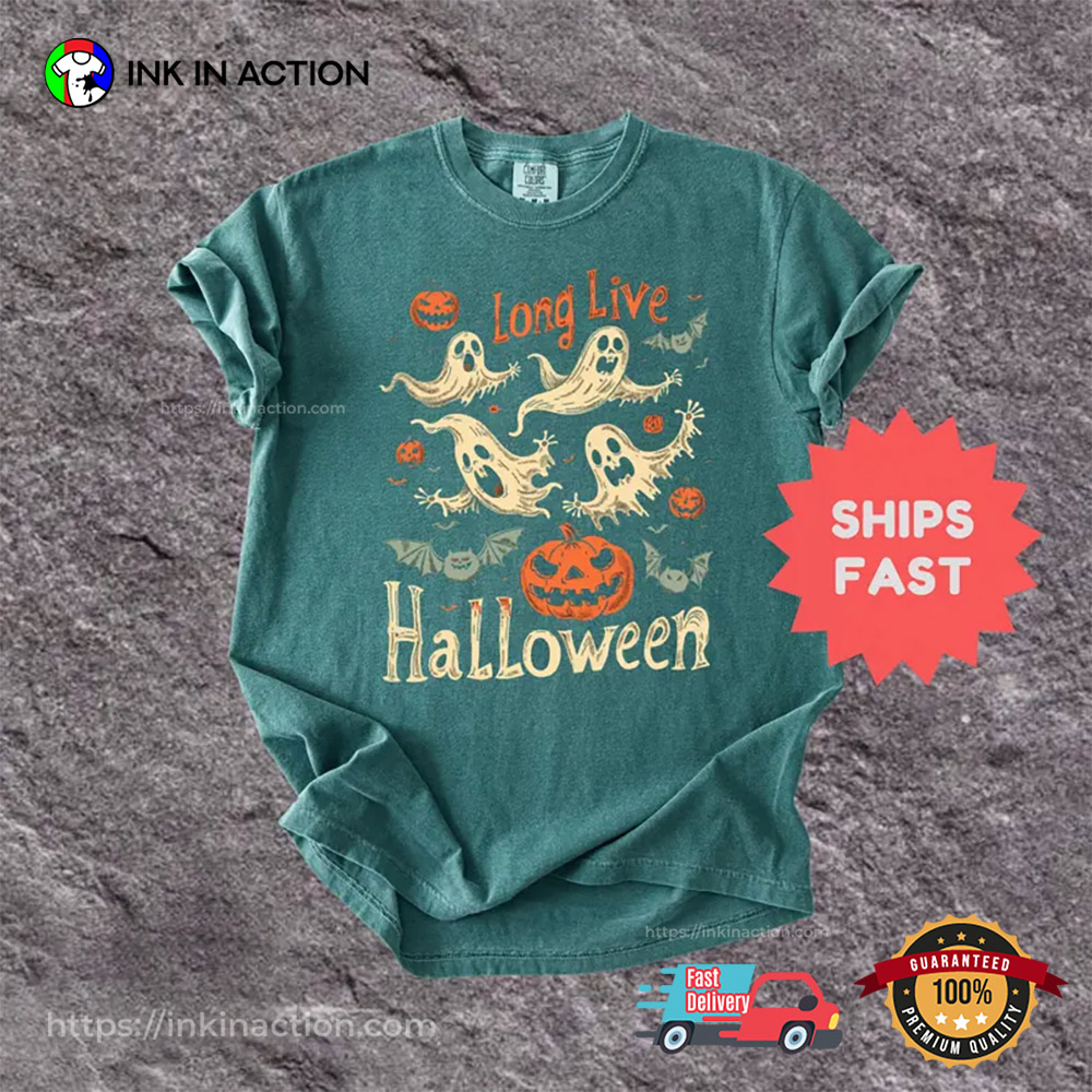 Retro Long Live Halloween Spooky Season Comfort Colors T-shirt Retro Long Live Halloween Spooky Season Comfort Colors T-shirt