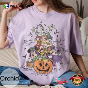Retro Mickey & Friends With Signs Halloween Comfort Colors Shirt Retro Mickey & Friends With Signs Halloween Comfort Colors Shirt