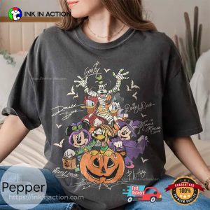 Retro Mickey & Friends With Signs Halloween Comfort Colors Shirt