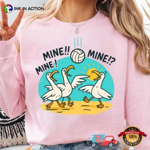 Seagull Playing Volleyball Humor Shirt