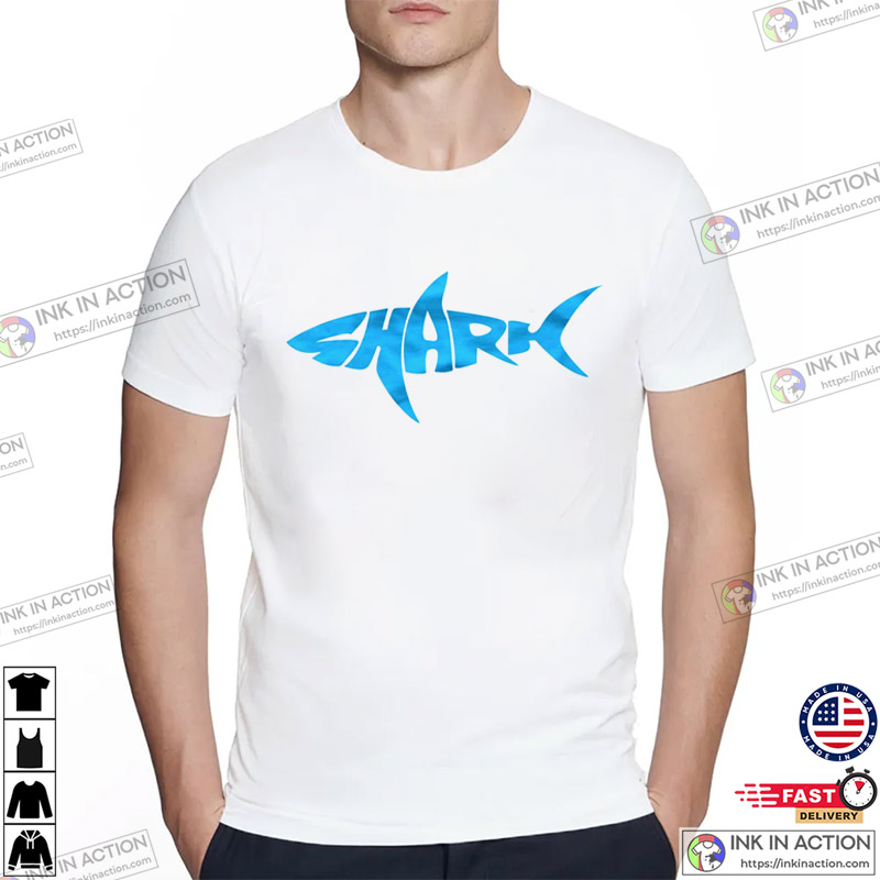 Shark Logo Designed Basic Shirt