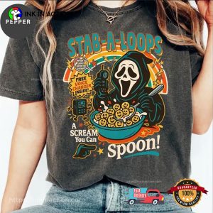 Stab A Loops Cereal Funny Horror Halloween Comfort Color Shirt