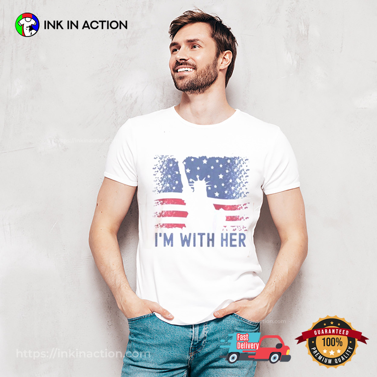 Statue Of Liberty I'm With Her 4th Of July T-shirt Statue Of Liberty I'm With Her 4th Of July T-shirt