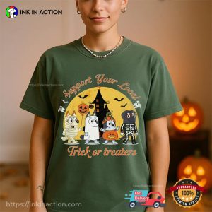 Support Your Local Trick Or Treaters Bluey Comfort Colors T shirt 3