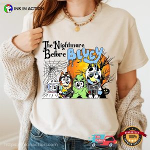 The Nightmare Before Bluey Family Spooky Comfort Colors T-shirt