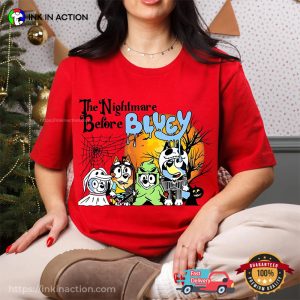 The Nightmare Before Bluey Family Spooky Comfort Colors T-shirt The Nightmare Before Bluey Family Spooky Comfort Colors T-shirt