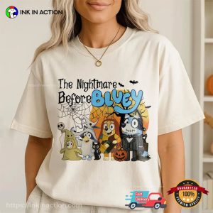 The Nightmare Before Bluey Halloween Night T-shirt The Nightmare Before Bluey Halloween Night T-shirt