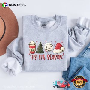 Tis The Season Volleyball Christmas T shirt 3