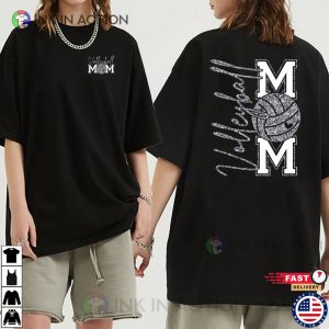 Volleyball Mom, Game Day Mom Gift 2 sided T shirt