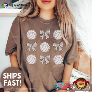 Womens Volleyball Coquette Comfort Colors T-shirt