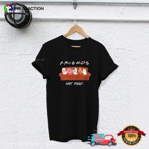 animals Are FRIENDS Not Food Cute vegetarian t shirt 2