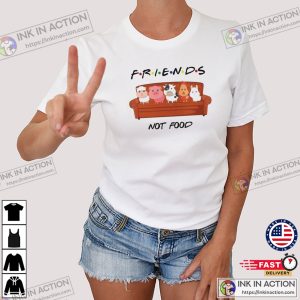 Animals Are FRIENDS Not Food Cute Vegetarian T-shirt Animals Are FRIENDS Not Food Cute Vegetarian T-shirt