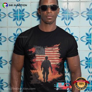 America Patriotic War Soldier Graphic Tee