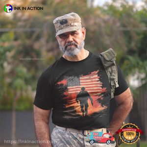 America Patriotic War Soldier Graphic Tee 2
