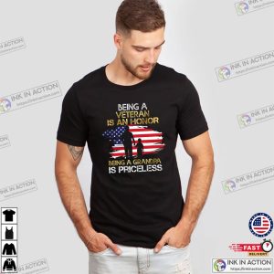 Being Veteran Being Grandpa, USA Veterans Day Shirt