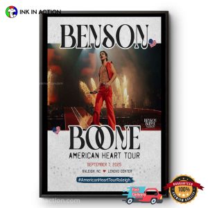 Benson Boone American Heart Tour Retro Poster No. 2