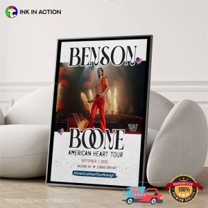 Benson Boone American Heart Tour Retro Poster No. 2