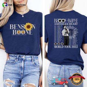 Benson Boone American Hearts World Music Tour 2025 2-sided Tee Benson Boone American Hearts World Music Tour 2025 2-sided Tee