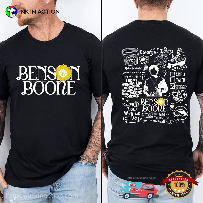 Benson Boone Concert 2025 2-sided Tee Benson Boone Concert 2025 2-sided Tee