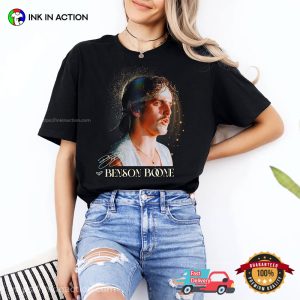 Benson Boone Pop Singer Portrait Signature T shirt 1