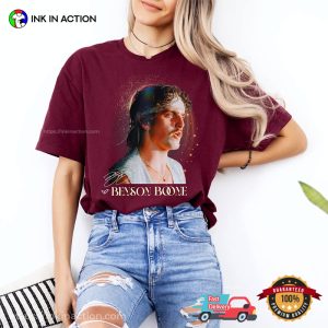 Benson Boone Pop Singer Portrait Signature T-shirt Benson Boone Pop Singer Portrait Signature T-shirt