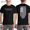 Blue Line Freedom America Flag 2-sided T-shirt