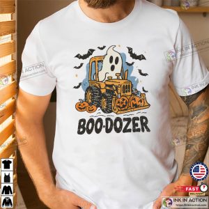 Boo Dozer Spooky Bulldozer Ghost Halloween T shirt 3