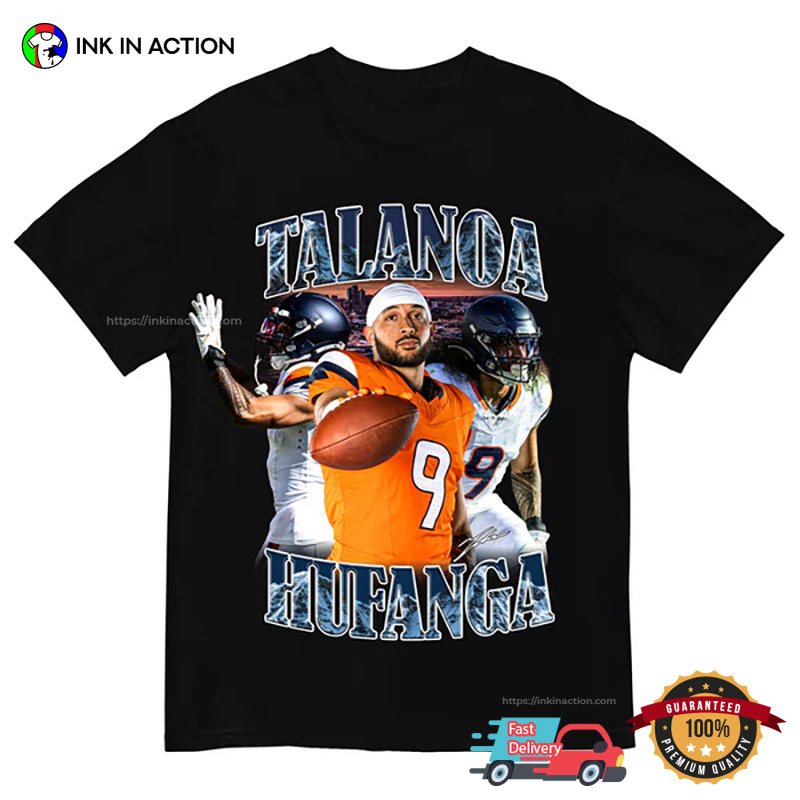 Broncos' Talanoa Hufanga NFL Graphic T-shirt Broncos' Talanoa Hufanga NFL Graphic T-shirt